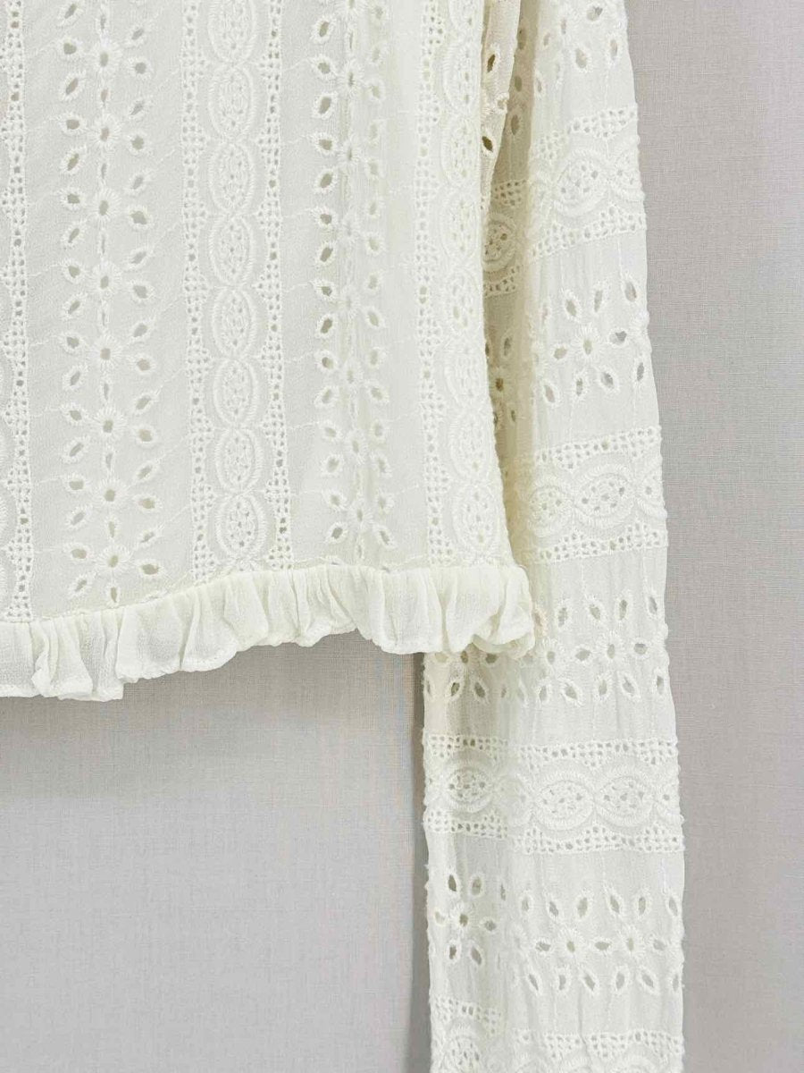 Pre - loved ALL SAINTS Off - white Eyelet Size US 6 Top at Reems Closet