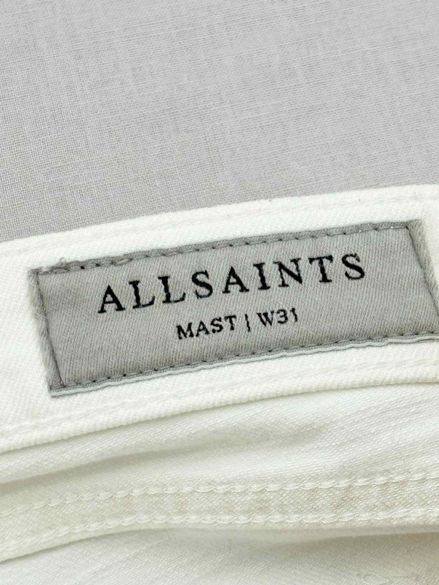 Pre - loved ALL SAINTS Straight Leg White Size 31 Jeans at Reems Closet