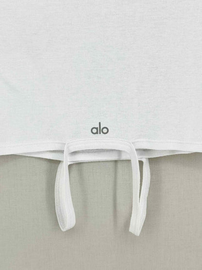 Pre-loved ALO Yoga White Size XSmall T-shirt at Reems Closet