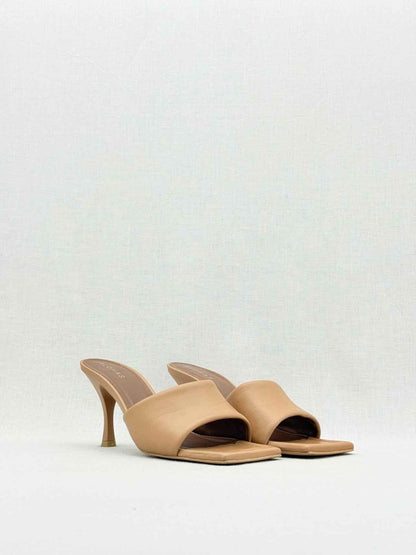 Pre - loved ALOHAS Puffy Brown Size EU 38 Mules at Reems Closet