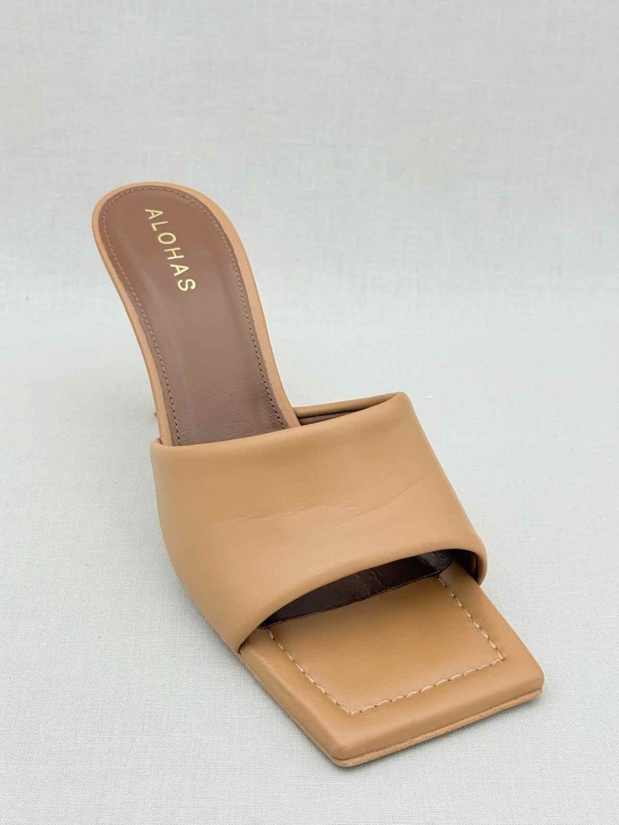 Pre - loved ALOHAS Puffy Brown Size EU 38 Mules at Reems Closet