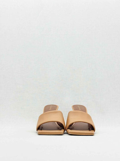 Pre - loved ALOHAS Puffy Brown Size EU 38 Mules at Reems Closet