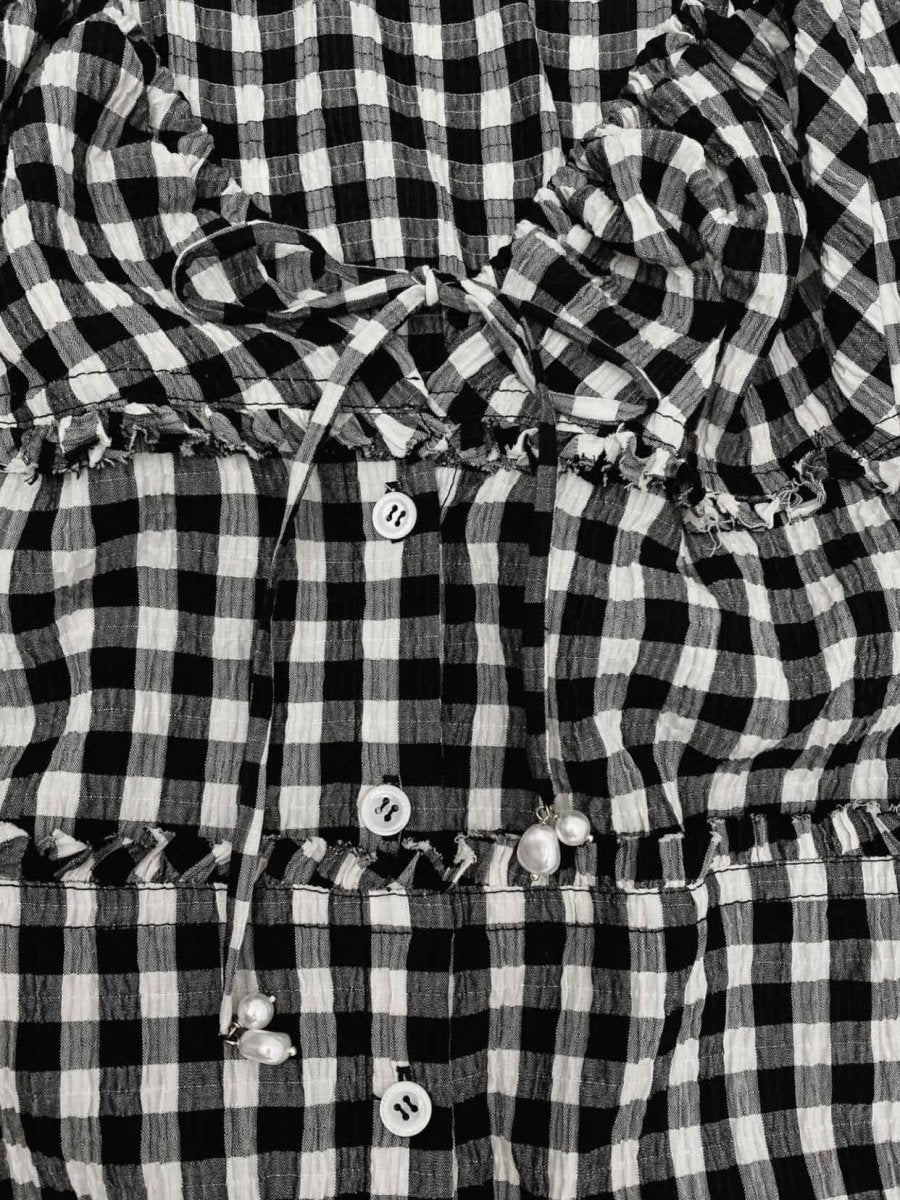 Pre - loved ALTUZARRA Bustier Black & White Size US 8 Midi Dress at Reems Closet