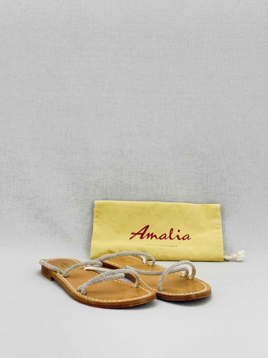 Pre - loved AMALIA Silver Size EU 39 Sandals at Reems Closet