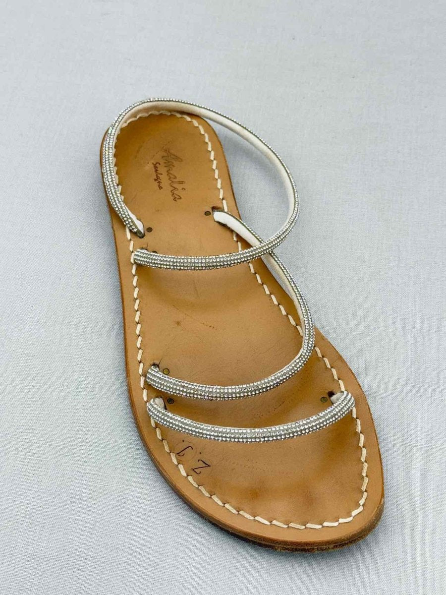 Pre - loved AMALIA Silver Size EU 39 Sandals at Reems Closet
