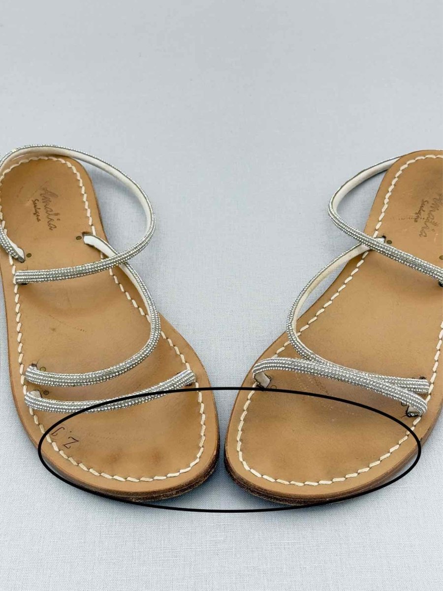 Pre - loved AMALIA Silver Size EU 39 Sandals at Reems Closet