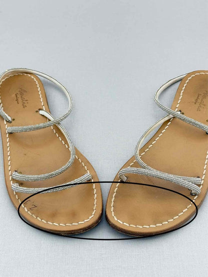 Pre - loved AMALIA Silver Size EU 39 Sandals at Reems Closet