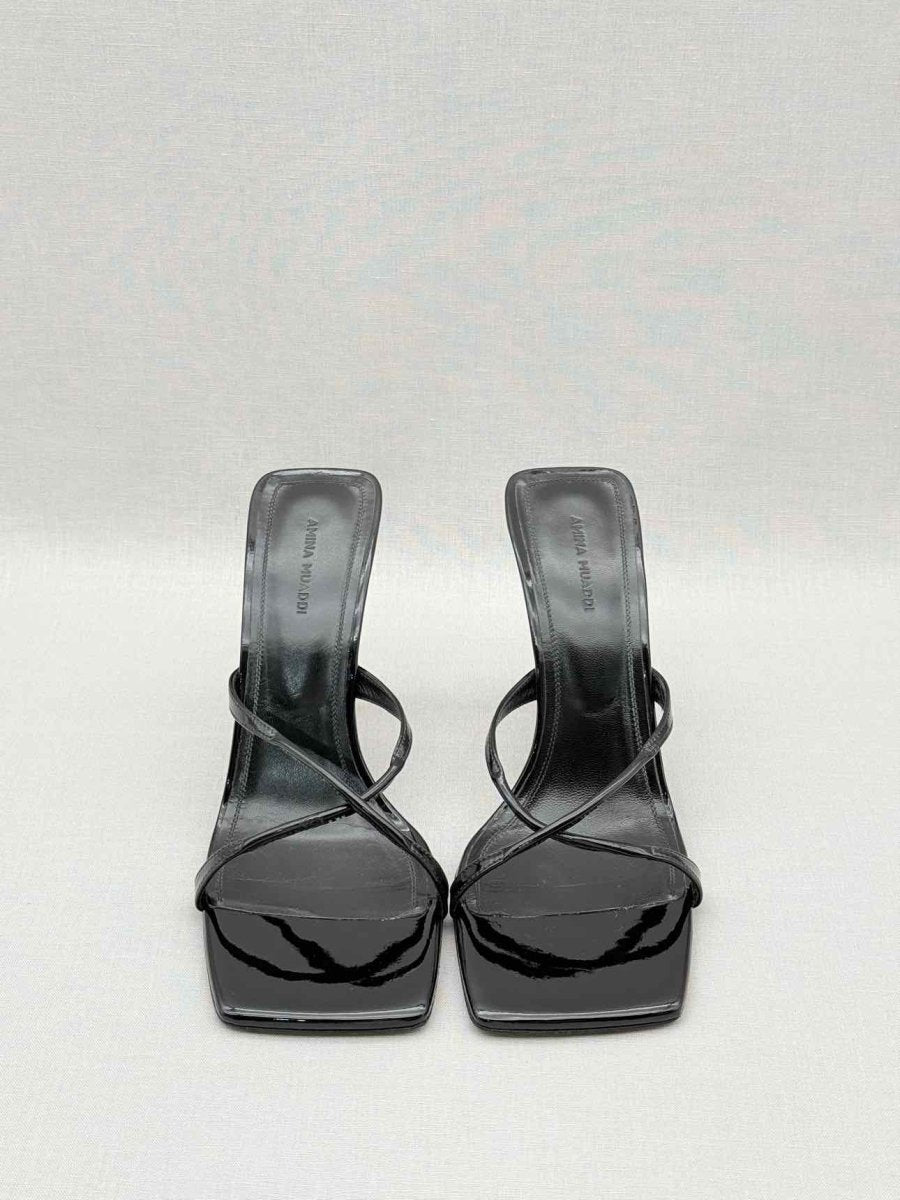 Pre - loved AMINA MUADDI Adriana Black Size EU 39 Mules at Reems Closet