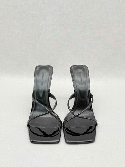 Pre - loved AMINA MUADDI Adriana Black Size EU 39 Mules at Reems Closet