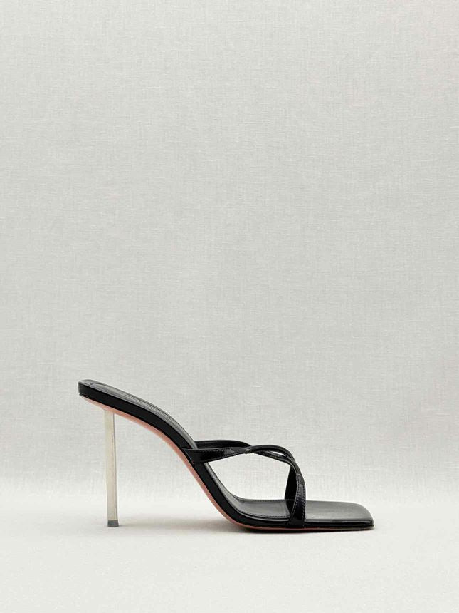 Pre - loved AMINA MUADDI Adriana Black Size EU 39 Mules at Reems Closet