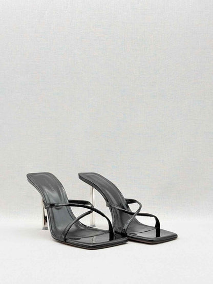 Pre - loved AMINA MUADDI Adriana Black Size EU 39 Mules at Reems Closet