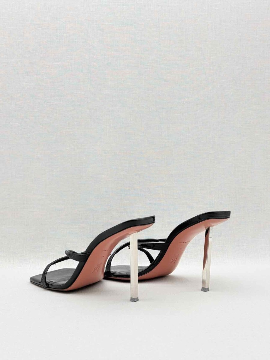 Pre - loved AMINA MUADDI Adriana Black Size EU 39 Mules at Reems Closet