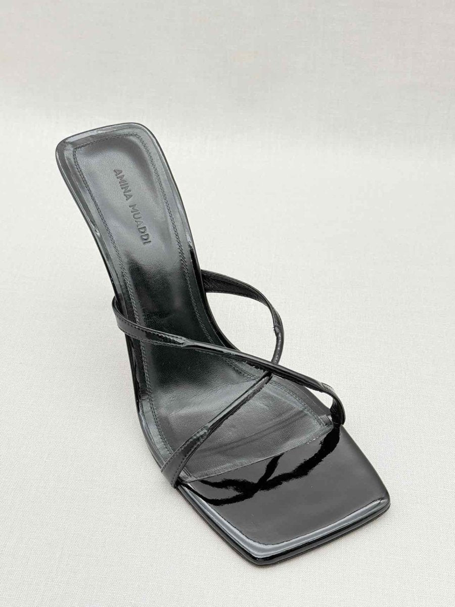 Pre - loved AMINA MUADDI Adriana Black Size EU 39 Mules at Reems Closet
