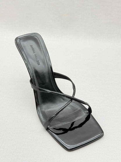 Pre - loved AMINA MUADDI Adriana Black Size EU 39 Mules at Reems Closet