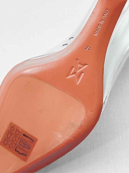 Pre - loved AMINA MUADDI Ane Glass Transparent Size EU 37 Wedges at Reems Closet