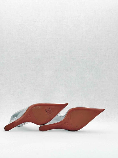 Pre - loved AMINA MUADDI Ane Glass Transparent Size EU 37 Wedges at Reems Closet