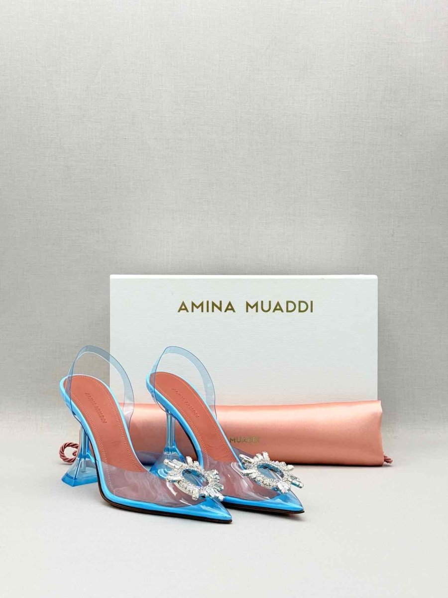 Pre-loved AMINA MUADDI Begum Blue Size EU 37 Pumps at Reems Closet