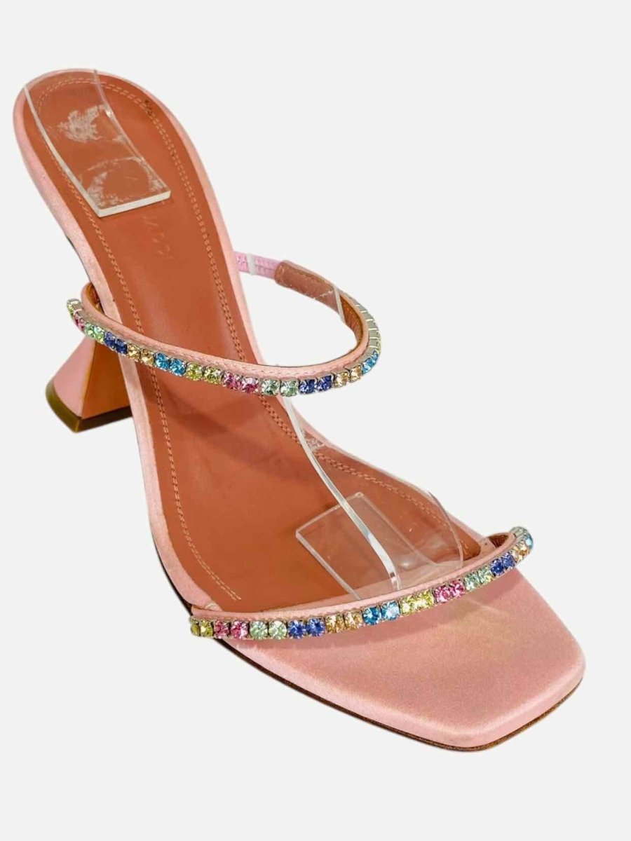 Pre - loved AMINA MUADDI Gilda Pink Size EU 38 Mules at Reems Closet