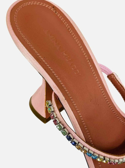 Pre - loved AMINA MUADDI Gilda Pink Size EU 38 Mules at Reems Closet