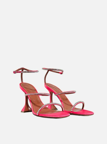 Pre - loved AMINA MUADDI Glida Pink Heeled Sandals 39 at Reems Closet