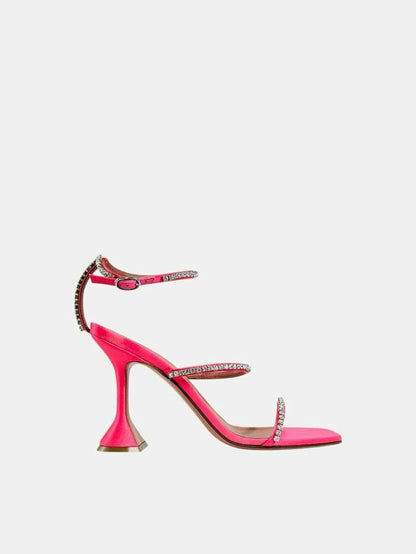 Pre - loved AMINA MUADDI Glida Pink Heeled Sandals 39 at Reems Closet