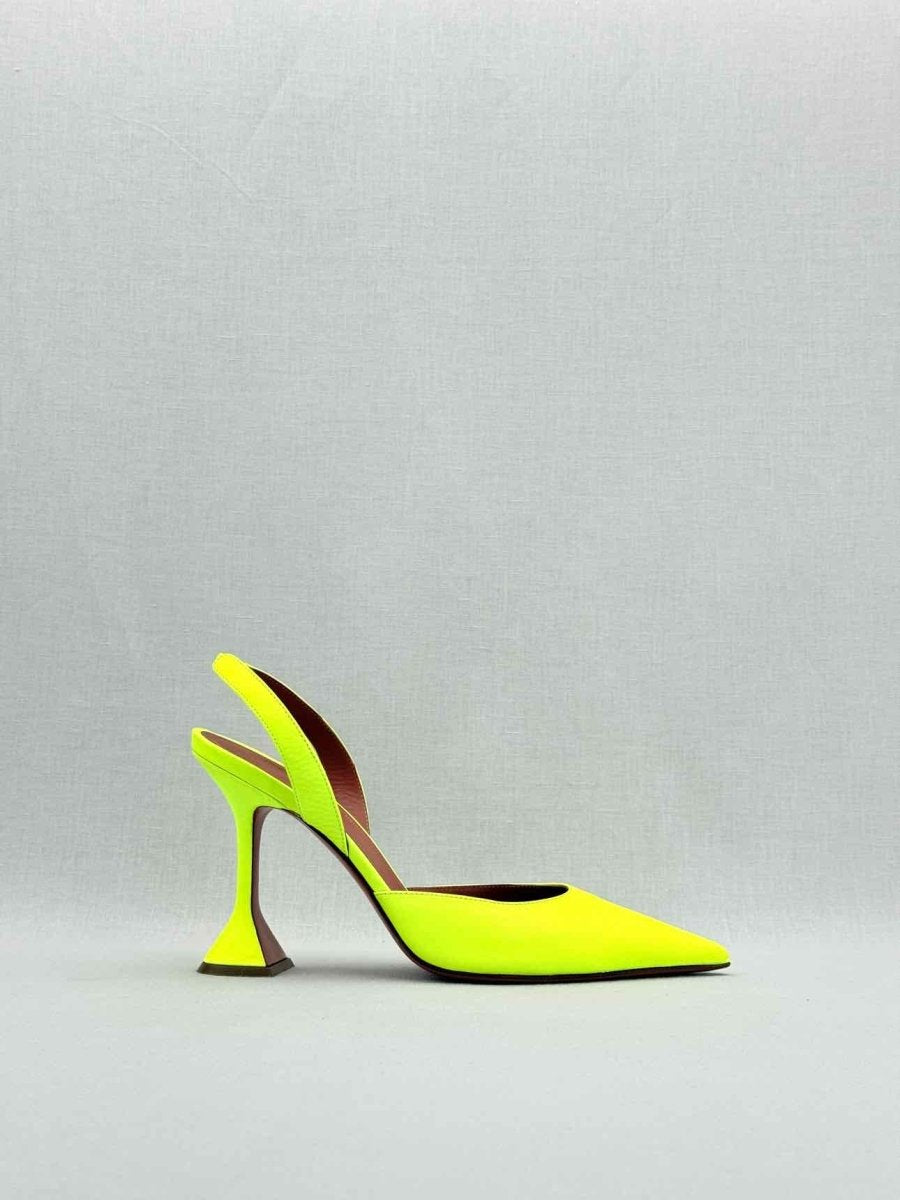 Pre - loved AMINA MUADDI Holli Neon Green Size EU 40 Pumps at Reems Closet