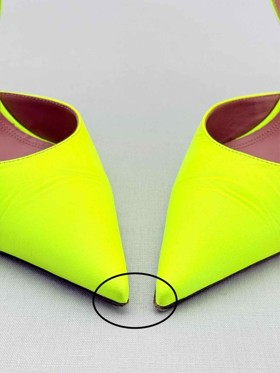 Pre - loved AMINA MUADDI Holli Neon Green Size EU 40 Pumps at Reems Closet