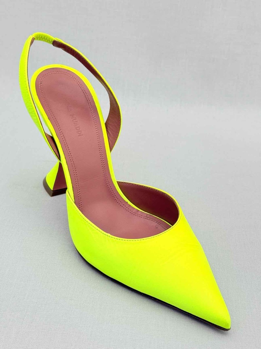 Pre - loved AMINA MUADDI Holli Neon Green Size EU 40 Pumps at Reems Closet