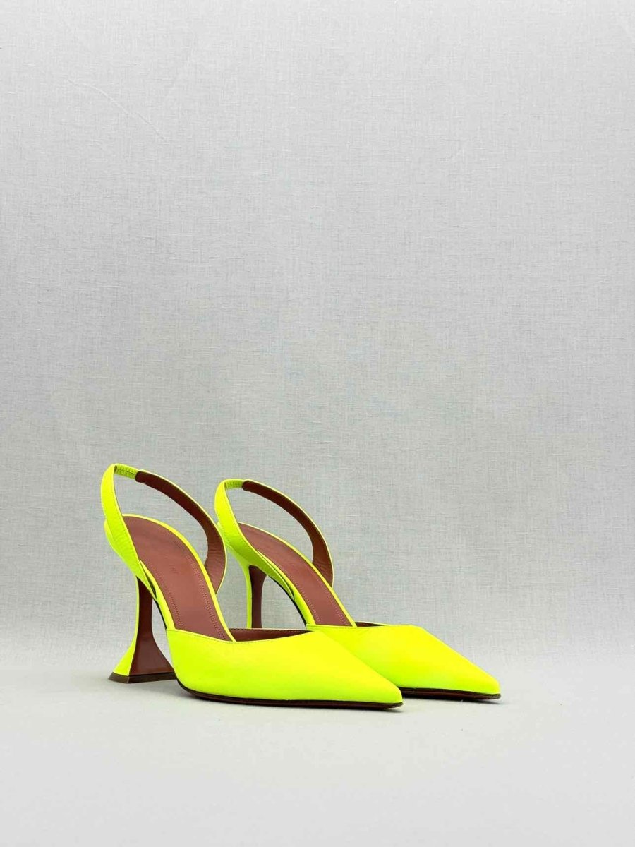 Pre - loved AMINA MUADDI Holli Neon Green Size EU 40 Pumps at Reems Closet