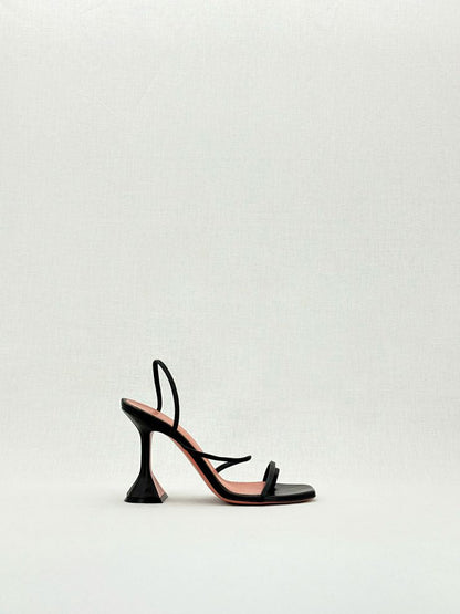 Pre - loved AMINA MUADDI Naima Black Size EU 36 Heeled Sandals at Reems Closet