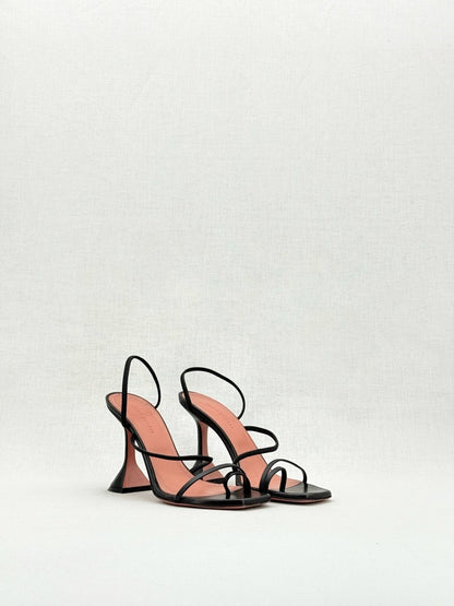 Pre - loved AMINA MUADDI Naima Black Size EU 36 Heeled Sandals at Reems Closet