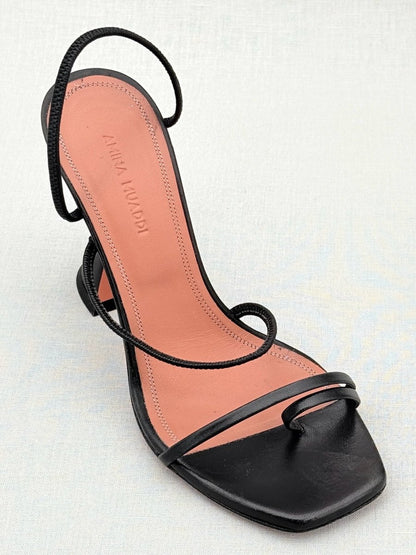 Pre - loved AMINA MUADDI Naima Black Size EU 36 Heeled Sandals at Reems Closet