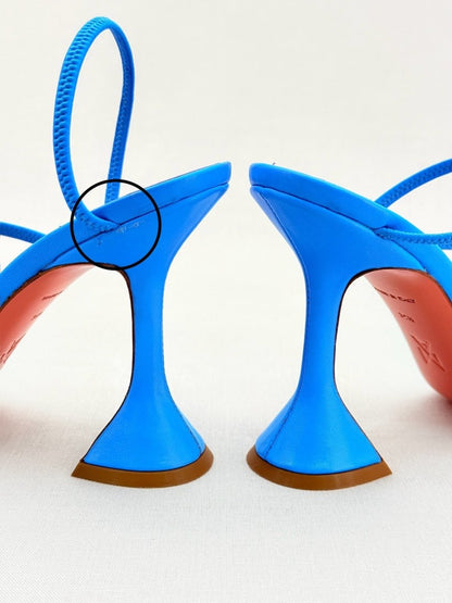 Pre - loved AMINA MUADDI Naima Blue Size EU 36.5 Heeled Sandals at Reems Closet