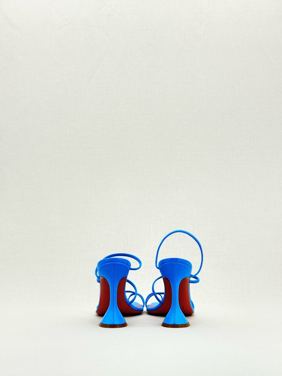 Pre - loved AMINA MUADDI Naima Blue Size EU 36.5 Heeled Sandals at Reems Closet