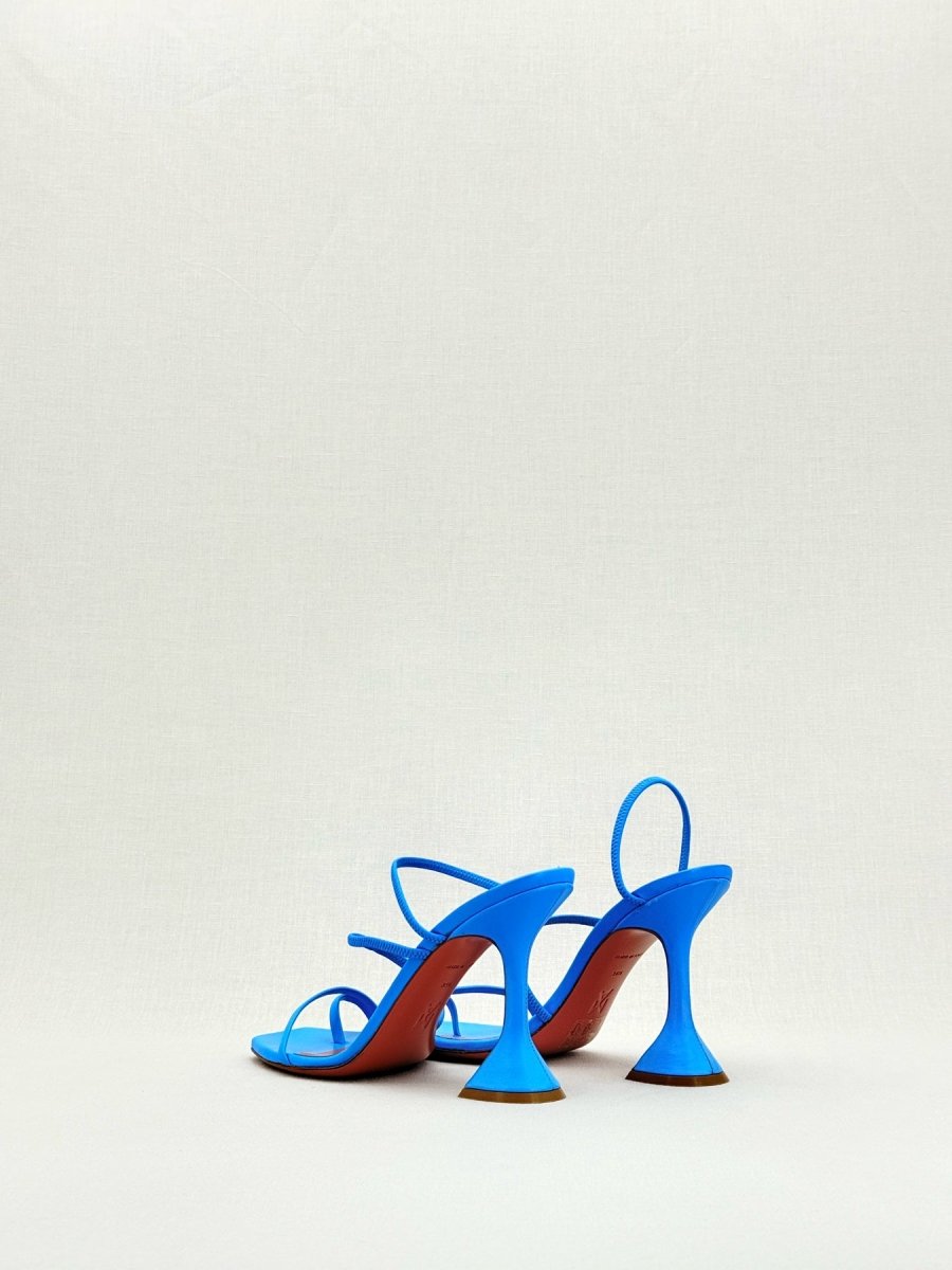 Pre - loved AMINA MUADDI Naima Blue Size EU 36.5 Heeled Sandals at Reems Closet
