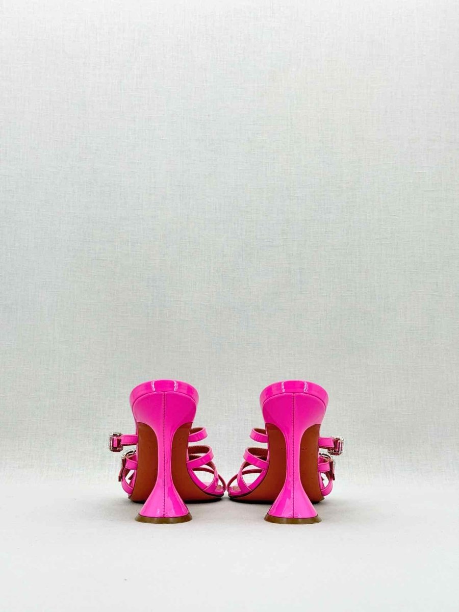 Pre - loved AMINA MUADDI Pink Strappy Size EU 38.5 Heeled Sandals at Reems Closet