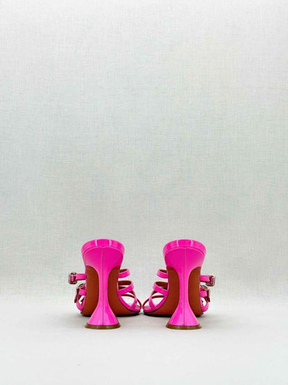 Pre - loved AMINA MUADDI Pink Strappy Size EU 38.5 Heeled Sandals at Reems Closet