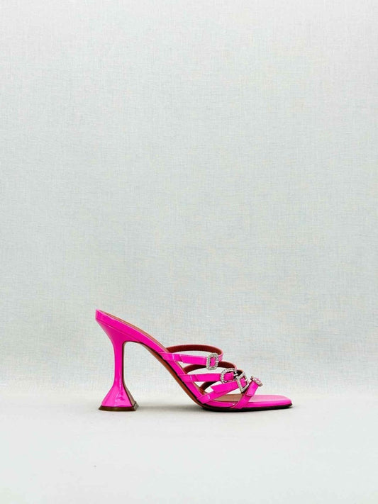 Pre - loved AMINA MUADDI Pink Strappy Size EU 38.5 Heeled Sandals at Reems Closet
