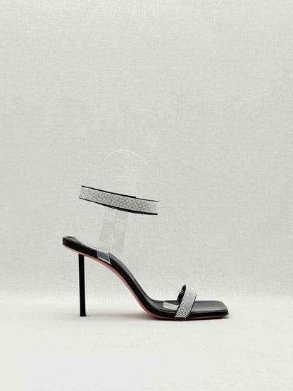 Pre - loved AMINA MUADDI Rih Black Size EU 39 Heeled Sandals at Reems Closet