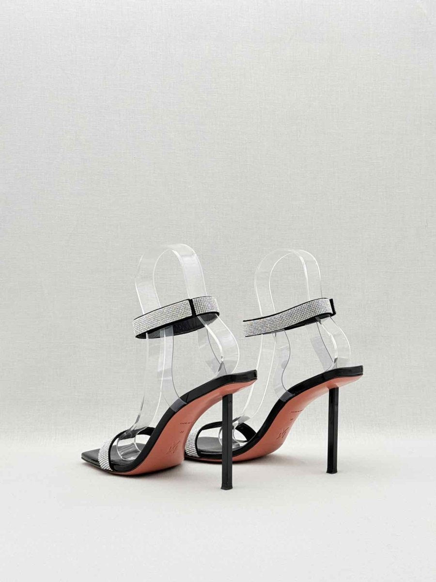 Pre - loved AMINA MUADDI Rih Black Size EU 39 Heeled Sandals at Reems Closet