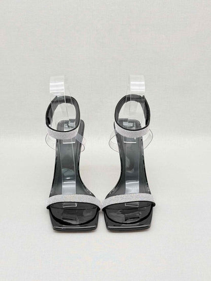 Pre - loved AMINA MUADDI Rih Black Size EU 39 Heeled Sandals at Reems Closet