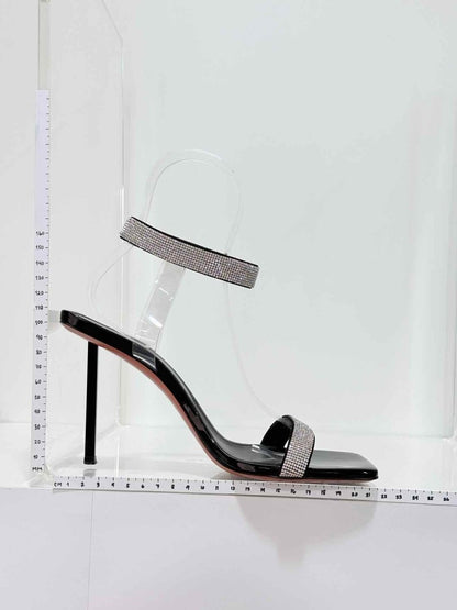 Pre - loved AMINA MUADDI Rih Black Size EU 39 Heeled Sandals at Reems Closet
