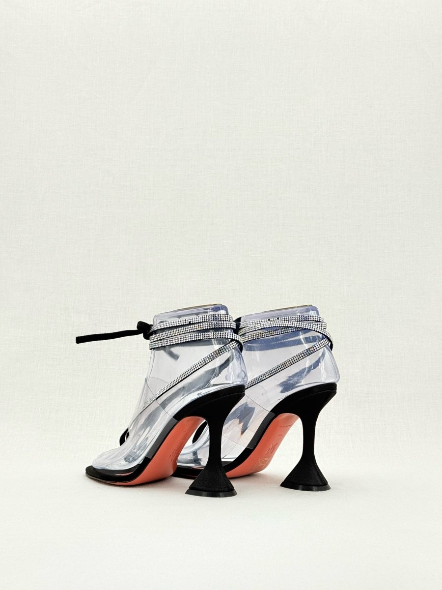 Pre - loved AMINA MUADDI Zula Black Size EU 36.5 Heeled Sandals at Reems Closet