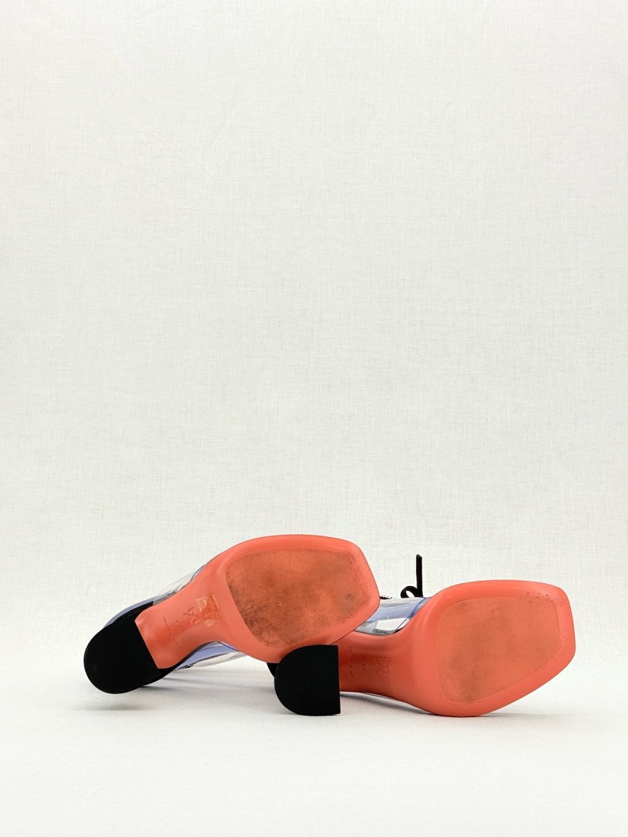 Pre - loved AMINA MUADDI Zula Black Size EU 36.5 Heeled Sandals at Reems Closet