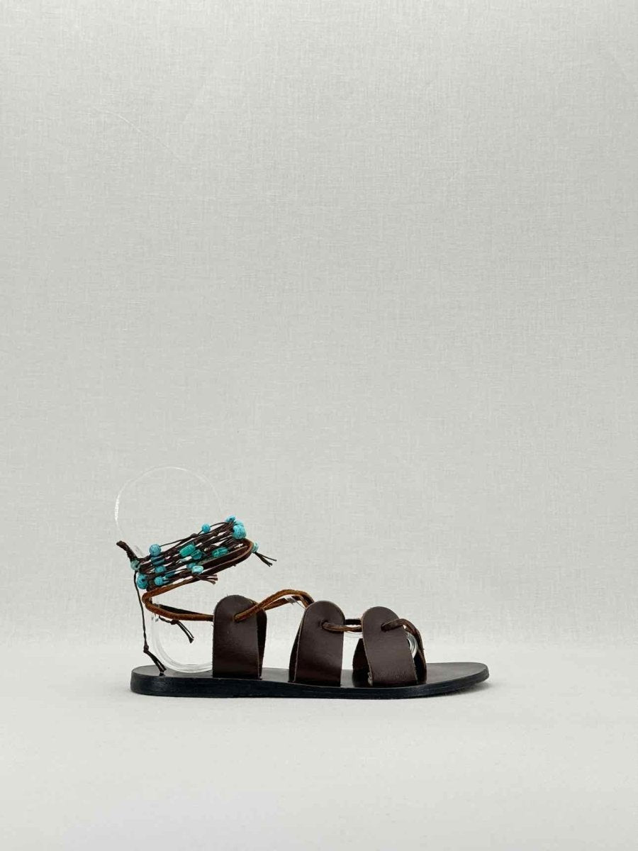 Pre - loved ANCIENT GREEK SANDALS Brown Size EU 36 Sandals at Reems Closet