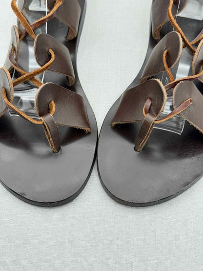 Pre - loved ANCIENT GREEK SANDALS Brown Size EU 36 Sandals at Reems Closet