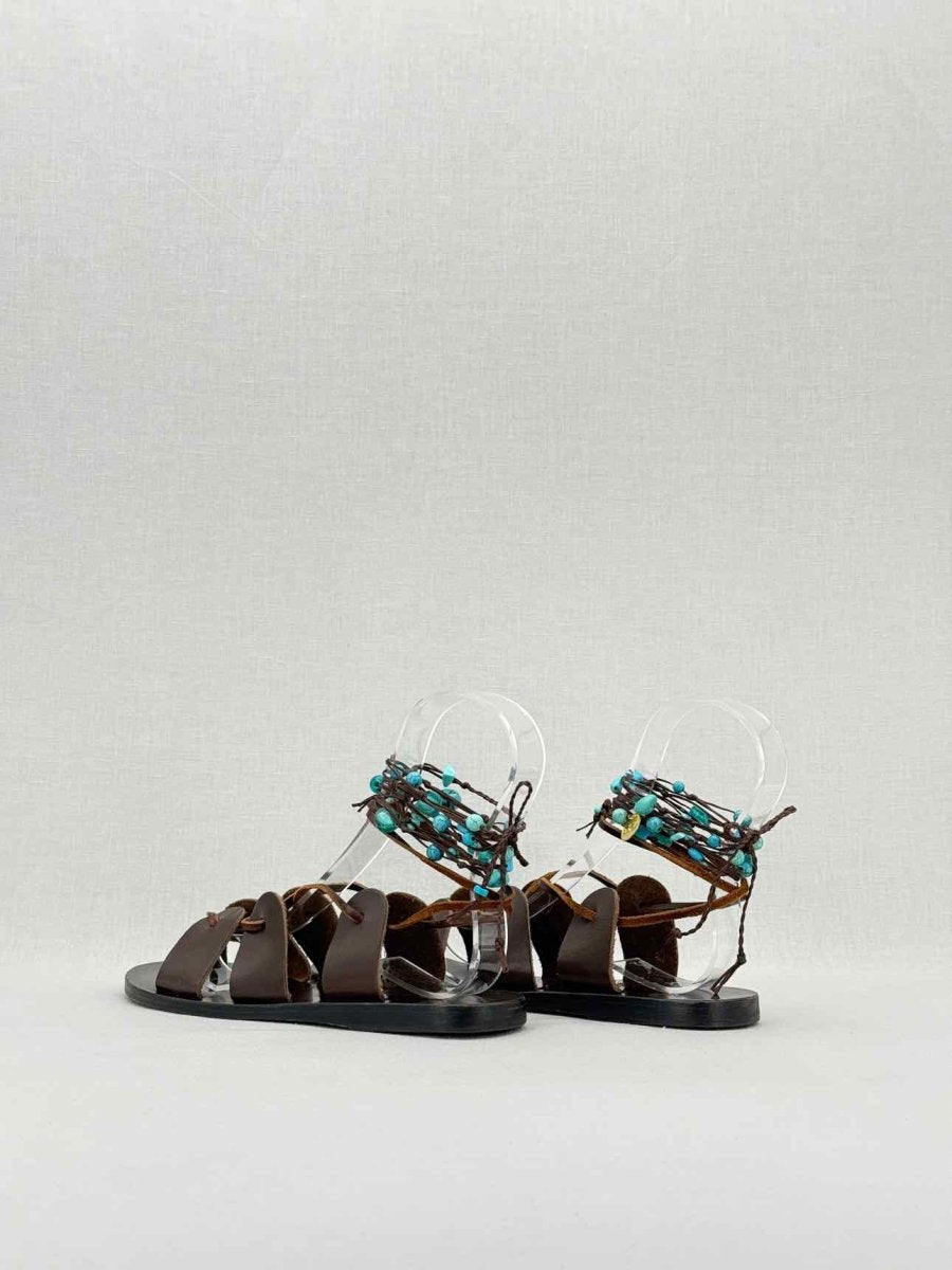 Pre - loved ANCIENT GREEK SANDALS Brown Size EU 36 Sandals at Reems Closet