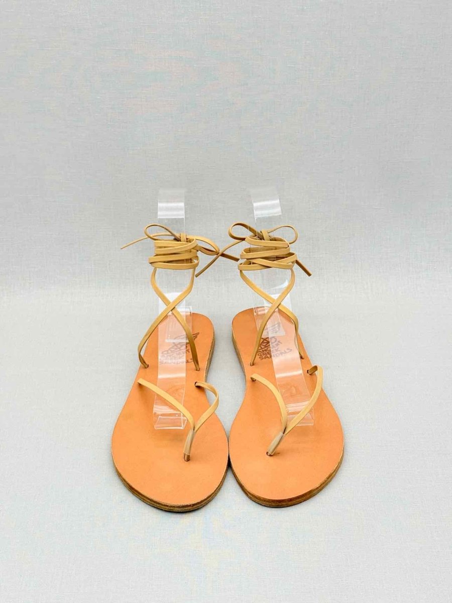 Pre-loved ANCIENT GREEK SANDALS Gladiator Tan Size EU 39 Sandals at Reems Closet