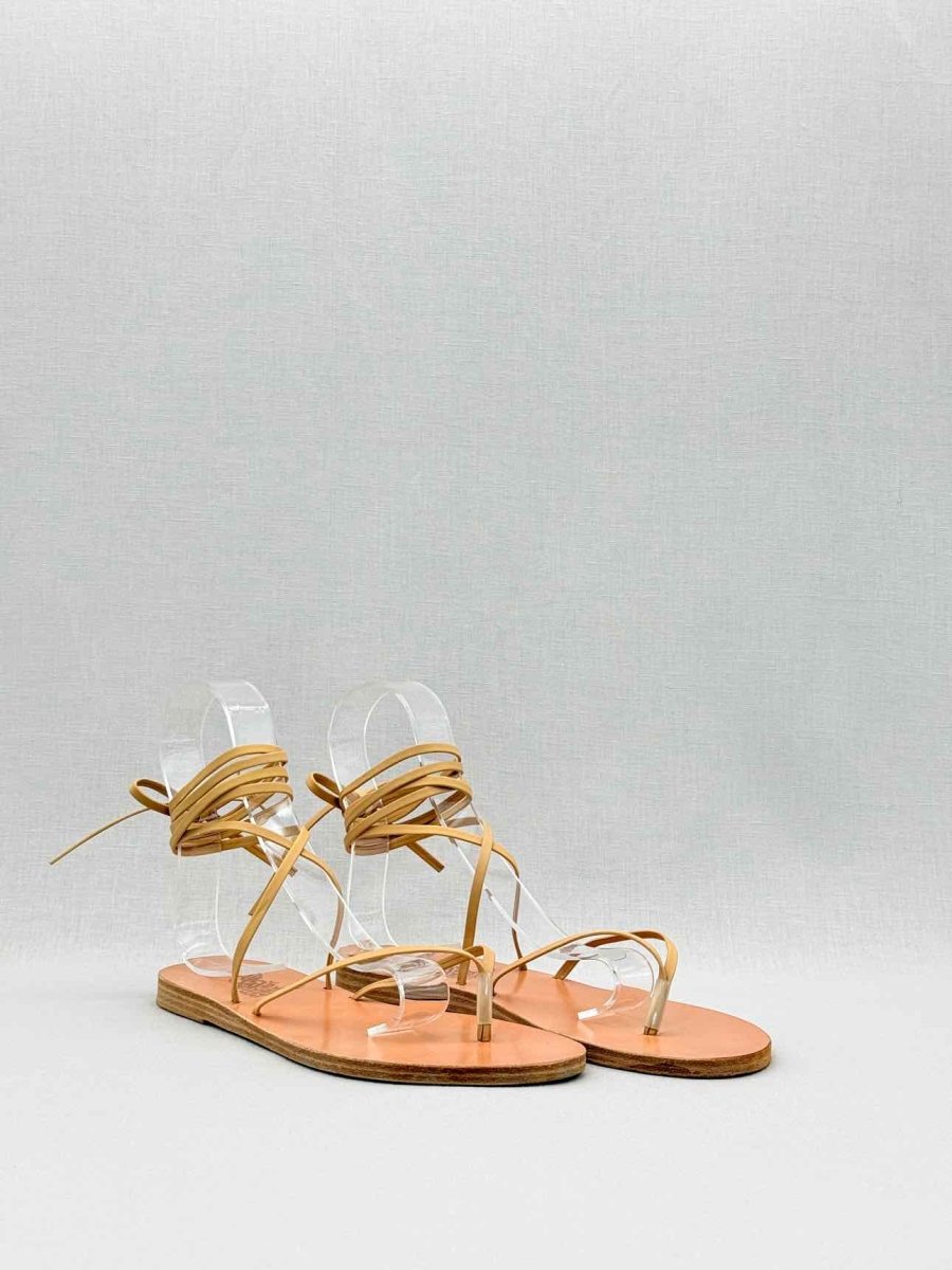 Pre-loved ANCIENT GREEK SANDALS Gladiator Tan Size EU 39 Sandals at Reems Closet