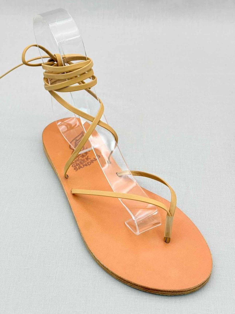Pre-loved ANCIENT GREEK SANDALS Gladiator Tan Size EU 39 Sandals at Reems Closet